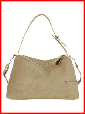Suede Velvet Tote Bag Vintage Crossbody Shoulder Handbag Fall Winter